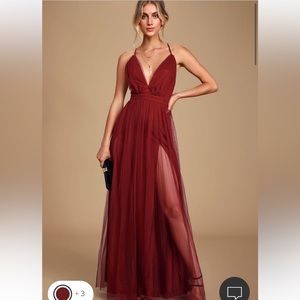 Lulus burgundy formal dress